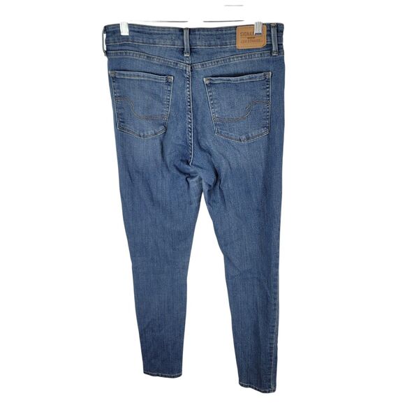 Levi's Gold Womens Size 8 Blue Solid Mid Rise Skinny Jeans - Picture 5 of 11